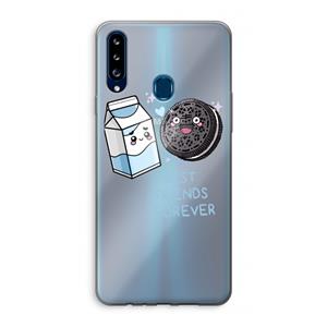 CaseCompany Best Friend Forever: Samsung Galaxy A20s Transparant Hoesje