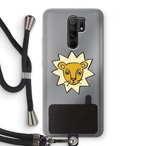 CaseCompany Kleine leeuw: Xiaomi Redmi 9 Transparant Hoesje met koord