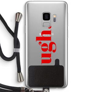 CaseCompany Ugh: Samsung Galaxy S9 Transparant Hoesje met koord