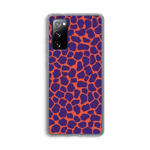 CaseCompany Purple Giraffe: Samsung Galaxy S20 FE / S20 FE 5G Transparant Hoesje