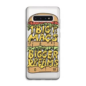 CaseCompany Big Macs Bigger Dreams: Samsung Galaxy S10 4G Transparant Hoesje