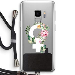 CaseCompany Venus: Samsung Galaxy S9 Transparant Hoesje met koord