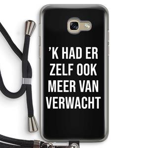 CaseCompany Meer verwacht - Zwart: Samsung Galaxy A5 (2017) Transparant Hoesje met koord