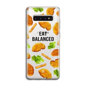 CaseCompany Eat Balanced: Samsung Galaxy S10 4G Transparant Hoesje