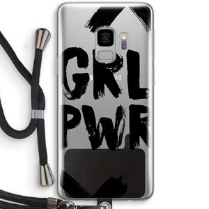 CaseCompany Girl Power #2: Samsung Galaxy S9 Transparant Hoesje met koord