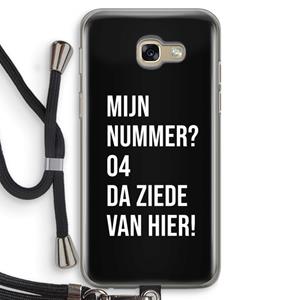 CaseCompany Da ziede van hier - Zwart: Samsung Galaxy A5 (2017) Transparant Hoesje met koord
