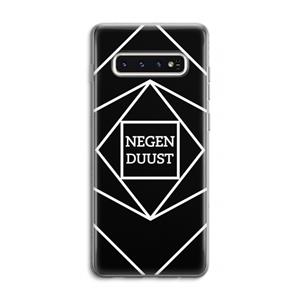 CaseCompany Negenduust geometrisch: Samsung Galaxy S10 4G Transparant Hoesje