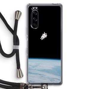 CaseCompany Alone in Space: Sony Xperia 5 Transparant Hoesje met koord