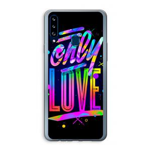 CaseCompany Only Love: Samsung Galaxy A20s Transparant Hoesje
