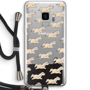 CaseCompany Ponys: Samsung Galaxy S9 Transparant Hoesje met koord
