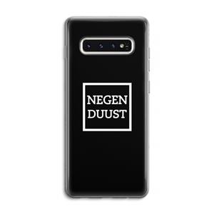 CaseCompany Negenduust black: Samsung Galaxy S10 4G Transparant Hoesje