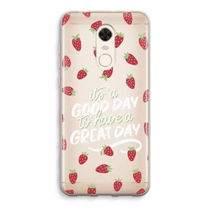 CaseCompany Don't forget to have a great day: Xiaomi Redmi 5 Transparant Hoesje