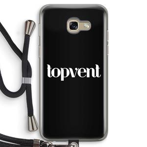 CaseCompany Topvent Zwart: Samsung Galaxy A5 (2017) Transparant Hoesje met koord