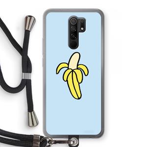 CaseCompany Banana: Xiaomi Redmi 9 Transparant Hoesje met koord