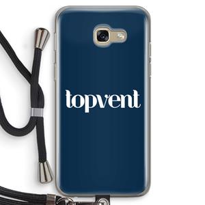 CaseCompany Topvent Navy: Samsung Galaxy A5 (2017) Transparant Hoesje met koord