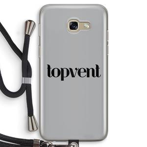 CaseCompany Topvent Grijs Zwart: Samsung Galaxy A5 (2017) Transparant Hoesje met koord