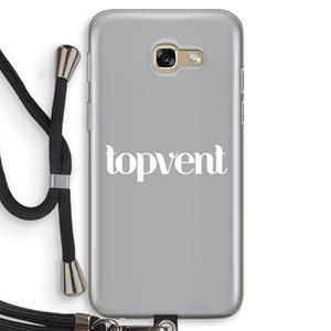 CaseCompany Topvent Grijs Wit: Samsung Galaxy A5 (2017) Transparant Hoesje met koord