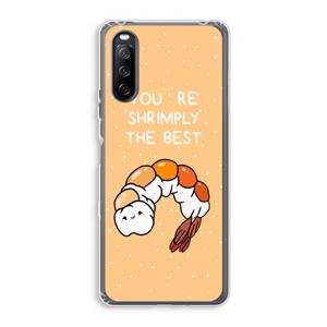 CaseCompany You're Shrimply The Best: Sony Xperia 10 III Transparant Hoesje