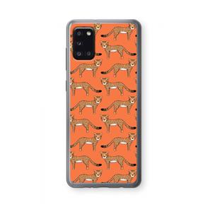 CaseCompany Cheetah: Samsung Galaxy A31 Transparant Hoesje