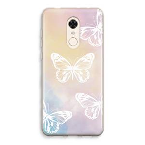 CaseCompany White butterfly: Xiaomi Redmi 5 Transparant Hoesje