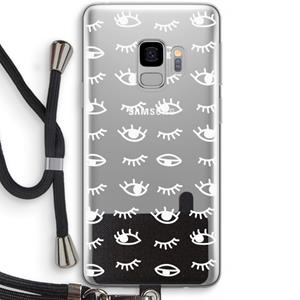 CaseCompany Eye pattern #3: Samsung Galaxy S9 Transparant Hoesje met koord