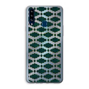 CaseCompany Moroccan tiles: Samsung Galaxy A20s Transparant Hoesje
