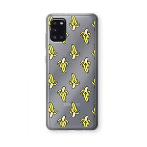 CaseCompany Bananas: Samsung Galaxy A31 Transparant Hoesje