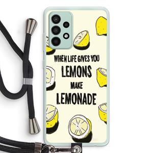 CaseCompany Lemonade: Samsung Galaxy A52s 5G Transparant Hoesje met koord
