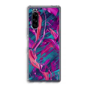 CaseCompany Pink Clouds: Sony Xperia 5 Transparant Hoesje