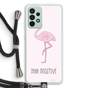 CaseCompany Pink positive: Samsung Galaxy A52s 5G Transparant Hoesje met koord