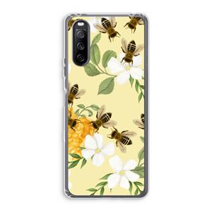 CaseCompany No flowers without bees: Sony Xperia 10 III Transparant Hoesje