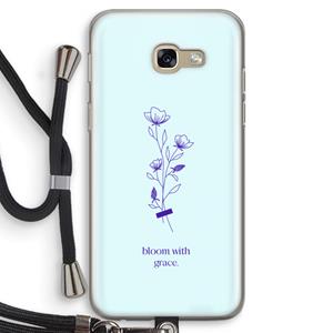 CaseCompany Bloom with grace: Samsung Galaxy A5 (2017) Transparant Hoesje met koord