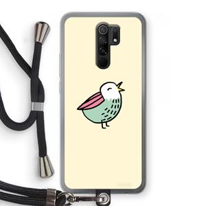 CaseCompany Birdy: Xiaomi Redmi 9 Transparant Hoesje met koord