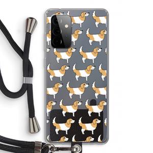 CaseCompany Doggy: Samsung Galaxy A72 5G Transparant Hoesje met koord