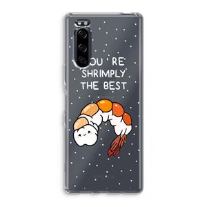 CaseCompany You're Shrimply The Best: Sony Xperia 5 Transparant Hoesje