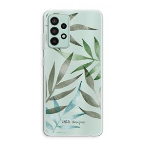 CaseCompany Tropical watercolor leaves: Samsung Galaxy A52s 5G Transparant Hoesje