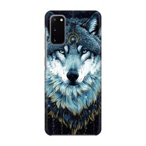 CaseCompany Darkness Wolf: Volledig geprint Samsung Galaxy S20 Hoesje
