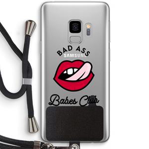 CaseCompany Badass Babes Club: Samsung Galaxy S9 Transparant Hoesje met koord