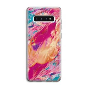 CaseCompany Pastel Echoes: Samsung Galaxy S10 4G Transparant Hoesje