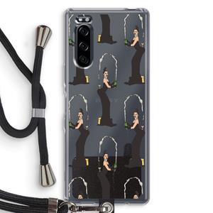 CaseCompany Pop Some Kim: Sony Xperia 5 Transparant Hoesje met koord