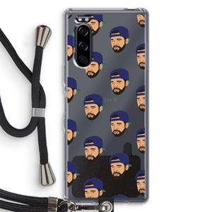 CaseCompany Drake Away: Sony Xperia 5 Transparant Hoesje met koord