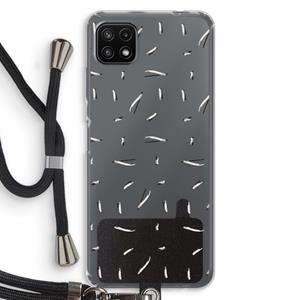 CaseCompany Hipster stripes: Samsung Galaxy A22 5G Transparant Hoesje met koord