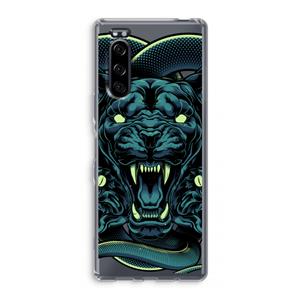 CaseCompany Cougar and Vipers: Sony Xperia 5 Transparant Hoesje