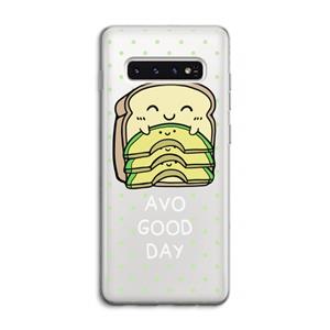 CaseCompany Avo Good Day: Samsung Galaxy S10 4G Transparant Hoesje