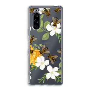 CaseCompany No flowers without bees: Sony Xperia 5 Transparant Hoesje