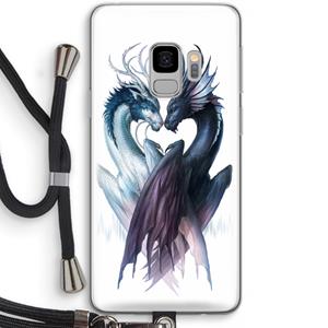 CaseCompany Yin Yang Dragons: Samsung Galaxy S9 Transparant Hoesje met koord