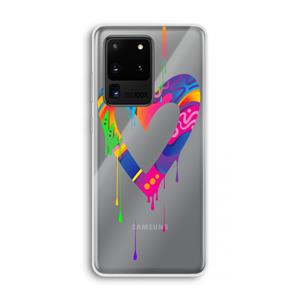 CaseCompany Melts My Heart: Samsung Galaxy S20 Ultra Transparant Hoesje