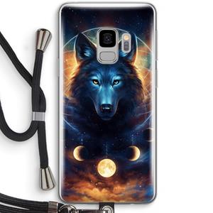 CaseCompany Wolf Dreamcatcher: Samsung Galaxy S9 Transparant Hoesje met koord