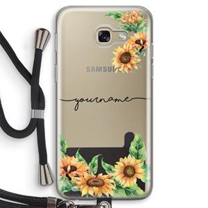 CaseCompany Zonnebloemen: Samsung Galaxy A5 (2017) Transparant Hoesje met koord