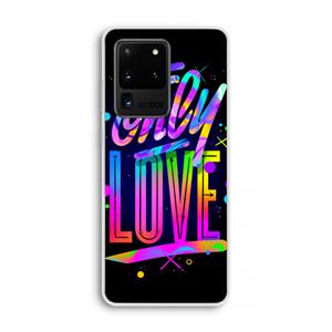 CaseCompany Only Love: Samsung Galaxy S20 Ultra Transparant Hoesje